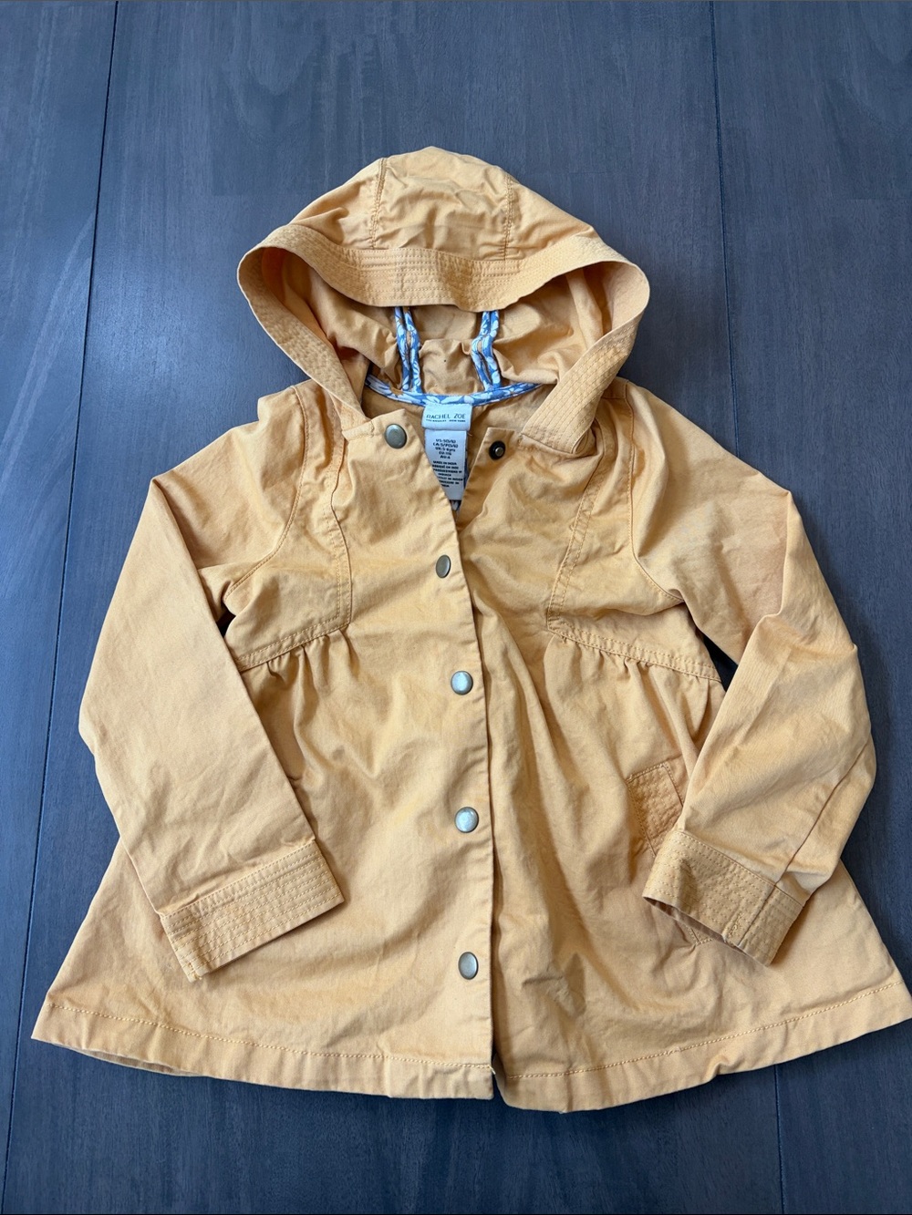 Rachel Zoe Girls' Hooded Raincoat in Mustard